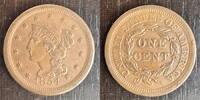 USA ONE CENT 1854 TETE DE LA LIBERT&Eacute; - 10,72G  188.29 &pound;  +  17.12 &pound; shipping