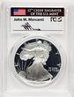 World Coins and Other  1995-W Proof Silver Eagle 1 oz John Mercanti PCGS MS70