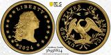 World Coins and Other  2024-(W) Gold 230th Anniversary Flowing Hair Medal Blue Gradient PCGS MS70