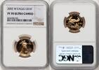 US Proof Gold Eagle 1/4 oz Brown Label Certified Gold American Eagles -