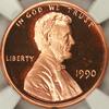 US 1990 No S Lincoln Cent Lincoln Cent (Modern) -