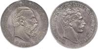 Hessen-Darmstadt Ludwig IV 1877-1892. Silbermedaille 1889 Prachtexemplar. Schöne Patina. Polierte Platte
