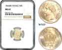 France 50 Centimes 1866 NGC MS67, Top Pop! 857.41 £ free shipping