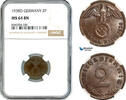 Germany, Third Reich 2 Reichspfennig 1938 NGC MS64BN 85.83 £  +  17.34 £ shipping
