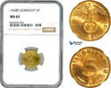 Germany, Third Reich 5 Reichspfennig 1938 NGC MS64 85.83 £  +  17.34 £ shipping