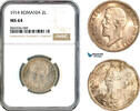 Romania 2 Lei 1914 NGC MS64 189.86 £  +  17.34 £ shipping