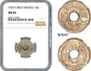 France 10 Centimes 1924 NGC MS65 189.86 £  +  17.34 £ shipping