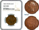 Straits Settlements 1 Cent 1845 NGC AU55BN 94.50 £  +  17.34 £ shipping