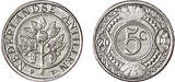 5 Cent rond oranjetak aluminium Nederlandse Antillen jaar 2007 BU / BU