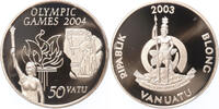 50 Vatu Vanuatu 50 Vatu 2003 Olympiade Sydney Athlethe with torch silver -