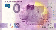 0 Euro 0 Euro biljet Nederland 2024 - 25 jaar Euromunten -
