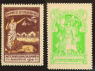 Interneringszegels 1916 Nrs. IN 1-2 Postfris luxe, uiterst zeldzaam -