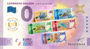 0 Euro 0 Euro biljet Nederland 2025 - Caribbean Guilder 10, 20, 50, 100, 200 Gulden ANNIVERSARY KLEUR -