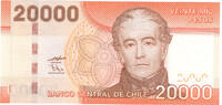 Chile 20000 Pesos 2011 bfr 43.35 £  +  26.01 £ shipping