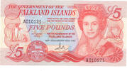 Falkland islands £5 1983 bfr 78.03 £  +  26.01 £ shipping