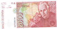 Spain 2000 Pesetas 1992 bfr 43.35 £  +  26.01 £ shipping