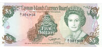 Cayman Islands $5 1991 bfr 65.02 £  +  26.01 £ shipping