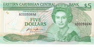 Eastern caribbean $5 nd. bfr 52.02 £  +  26.01 £ shipping
