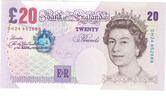 Great Britain £20 nd. bfr- 34.68 £  +  26.01 £ shipping