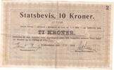 Denmark 10 kroner statsbevis 1914 P.16b vz 1,040.34 £  +  86.70 £ shipping