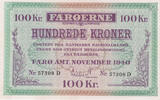 Faroe Island 100 Kroner 1940 P.12 perfekt unz 8,474.44 £  +  86.70 £ shipping