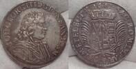 Sachsen-Albertinische Linie 2/3 Taler 1681 CF Schöne Patina.Winziger Schrötlingsfehler um Rand. aEF.
