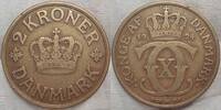 Dänemark 2 Kronen Winziger Randfehler. -