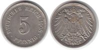 Kaiserreich 5 Pfennig 5 Pfennig 1908 G -