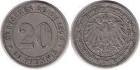 Kaiserreich 20 Pfennig 20 Pfennig 1890 J -