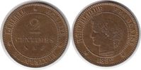 Frankreich 2 Centimes Dritte Republik 2 Centimes 1892 A, Paris -