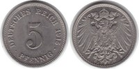 Kaiserreich 5 Pfennig J -