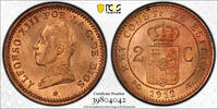 Spain 2-CENTIMOS-BRONZE 1912-PCV 26925-2 PCGS-MS65RD 84.63 &pound;  +  shipping