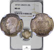 Greece SILVER-20-LEPTA 1874-A 181025 NGC-MS64 211.58 &pound;  +  shipping