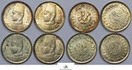 Egypt SILVER-2-PST-LOT-4-PCS-FAROUK 1937-1942 vz / vz+ 33.85 &pound;  +  shipping