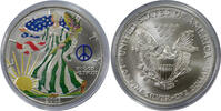 USA EAGLE-SILVER-DOLLAR 2003 COLORIZED-BU 118.49 &pound;  +  shipping