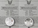 USA EAGLE-SILVER-DOLLAR 2003 st 110.02 &pound;  +  shipping
