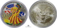 USA EAGLE-SILVER-DOLLAR 2003 COLOURED-BU 118.49 &pound;  +  shipping