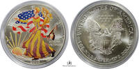 USA EAGLE-SILVER-DOLLAR 2003 COLOURED-BU 118.49 &pound;  +  shipping