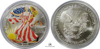 USA EAGLE-SILVER-DOLLAR 2003 COLOURED-BU 118.49 &pound;  +  shipping