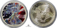 USA EAGLE-SILVER-DOLLAR 2003 COLOURED-BU 118.49 &pound;  +  shipping