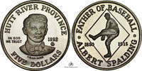 HUTT-RIVER 5-DOLLARS-SILVER-OUNCE 1992 20626-1 PP 59.24 &pound;  +  shipping