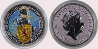Great Britain 5-POUNDS-SILVER-2-OZ-UNICORN-OF-SCOTLAND 2018 COLOURED-BU 245.44 &pound;  +  shipping