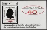 Bundesrepublik 40 Pfg. 1974 Klopstock mit halbkreisförmig fehlendem Namenszug, selten! postfrisch **