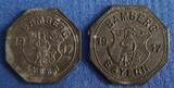 Deutsches Reich - Bayern 5+10 Pfg. 1917 Bamberg Stadt - Kleingeldersatzmarken beide Nominalen kompl., bessere Type EF
