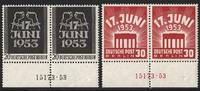 Berlin 20-30 Pfg. 1953 110-11 '17. Juni' komplett im Paar mit HAN ** pos... 73.69 £  +  5.20 £ shipping
