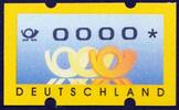 Bundesrepublik 0000 ATM Postemblem Sielaff mit Posthorn und ABART Wert genullt, rücks. Zählnr. 2000 -