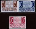 Französische Zone - Württemberg Kleingeldersatzscheine kompletter Satz mit allen 3 Scheinen 5-50 Pfg. 1947 II/III