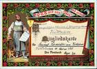Deutsches Reich - Oberfranken Mitgliedskarte 'Evangelischer Männer-u. Jünglingsverein' in Veitlahm b. Kulmbach -