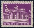 Berlin 3 Pfg. 'Brandenburger Tor' mit markantem großem hellen Fleck unter der 3 -