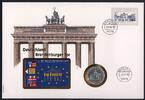 DDR 20 Mark seltener großformatiger Numis/TK-Brief auf das 'Brandenburger Tor' -